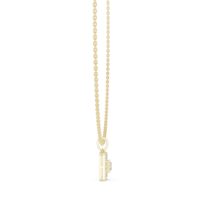 Symmetry Princess and Round Cut Architectural Solitaire Pendant - Image 4