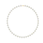 Ethereal Round Brilliant Pavé-Set Floral Statement Necklace