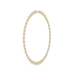 Ethereal Round Brilliant Pavé-Set Floral Statement Necklace - Image 2