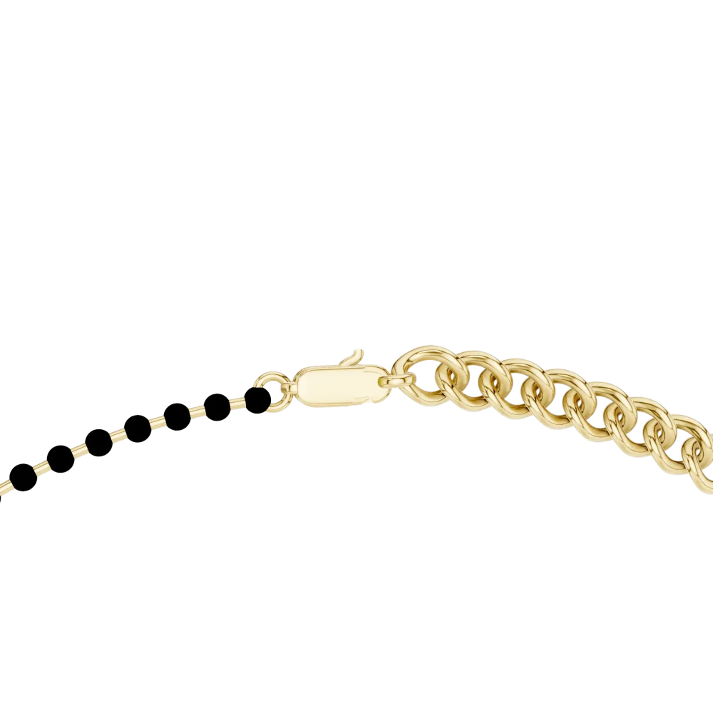 Luminary Round Brilliant Bezel-Set Station Mangalsutra Necklace - Image 3