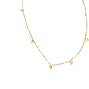 Luminary Baguette and Round Linear Station Necklace - Image 2