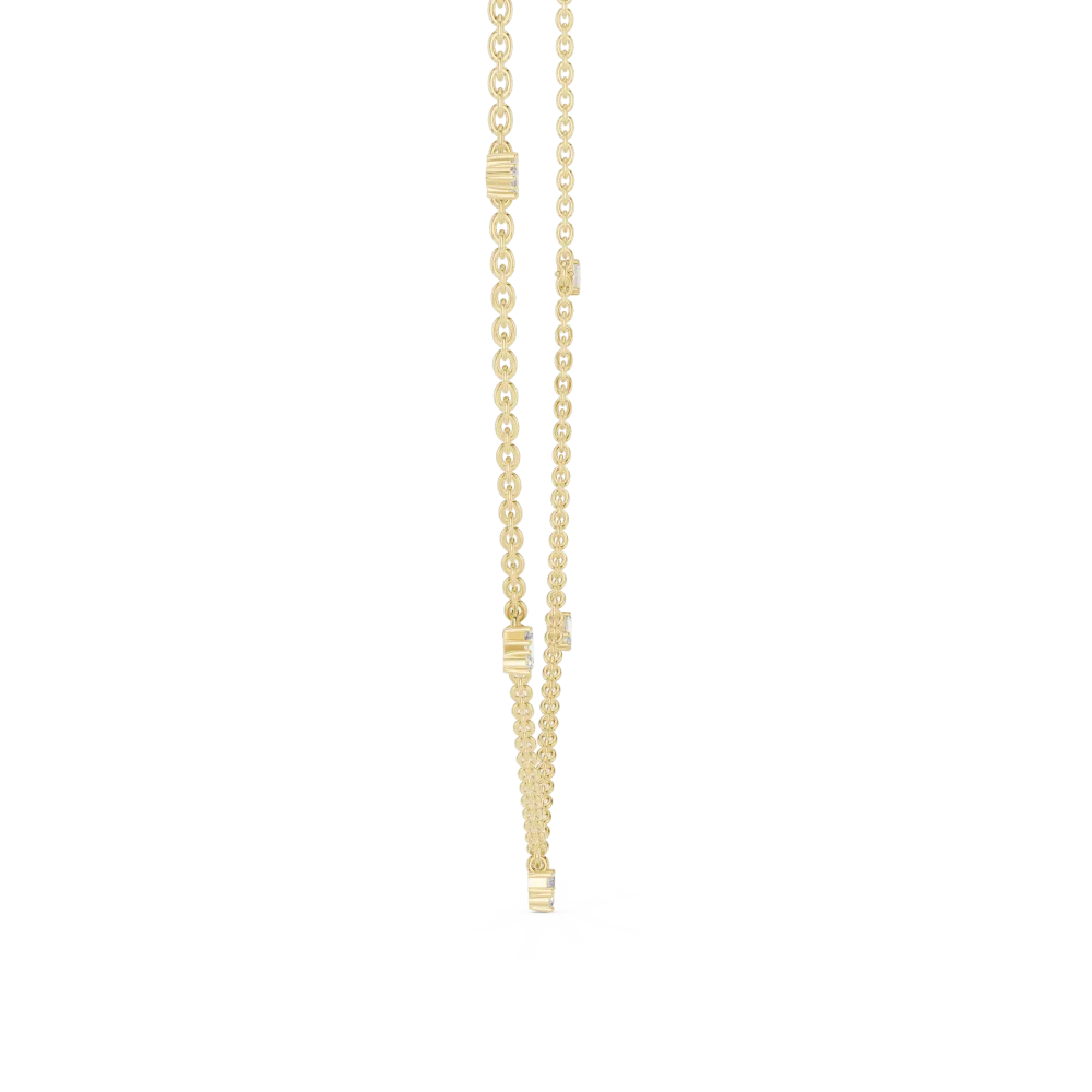 Luminary Baguette and Round Linear Station Necklace - Image 3