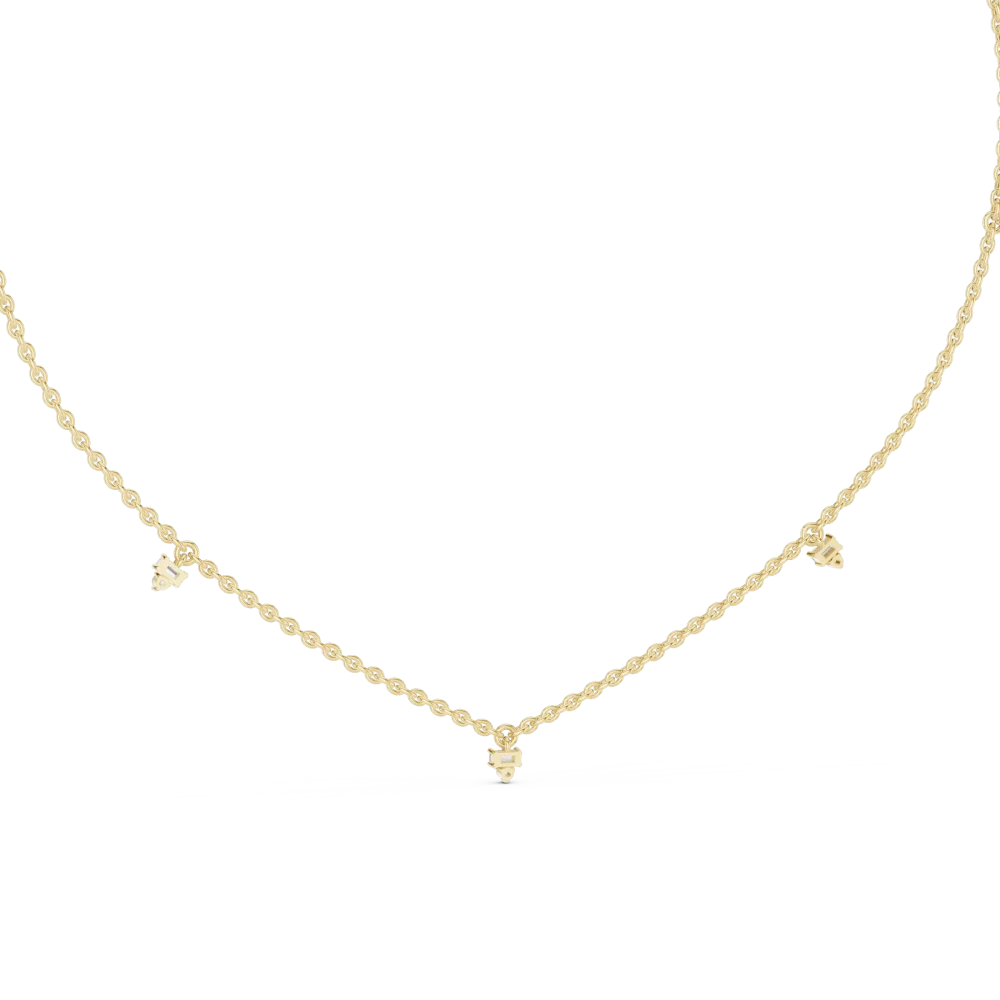 Adorn your neckline with the radiant sparkle of this DIAMEUR diamond station necklace. A modern classic designed to elevate your everyday elegance.