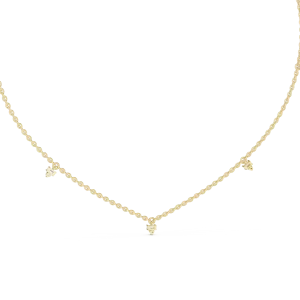 Luminary Baguette and Round Linear Station Necklace