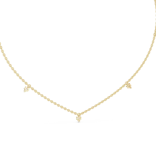 Luminary Baguette and Round Linear Station Necklace