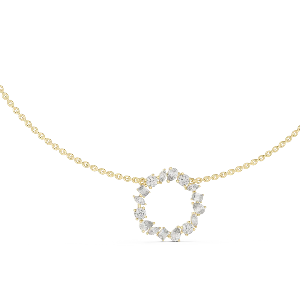Ethereal Multi-Shape Constellation Mixed-Cut Statement Necklace - Image 4