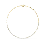 Symmetry Emerald Cut Linear Art-Deco Tennis Necklace
