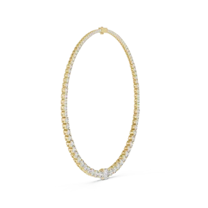 Luminary Oval and Round Brilliant Graduated Tennis Necklace - Image 2
