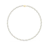 Ethereal Pear and Round Brilliant Infinite Tennis Necklace