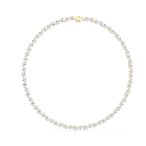 Ethereal Pear and Round Brilliant Infinite Tennis Necklace