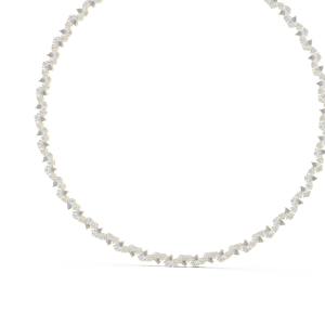 Ethereal Pear and Round Brilliant Infinite Tennis Necklace - Image 4