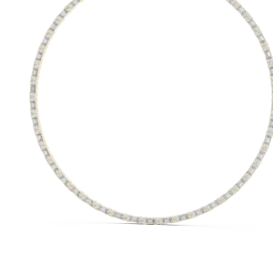 Infinite Radiance Emerald and Round Cut Alternating Tennis Necklace - Image 4