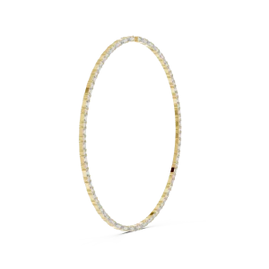 Infinite Radiance Emerald and Round Cut Alternating Tennis Necklace - Image 2