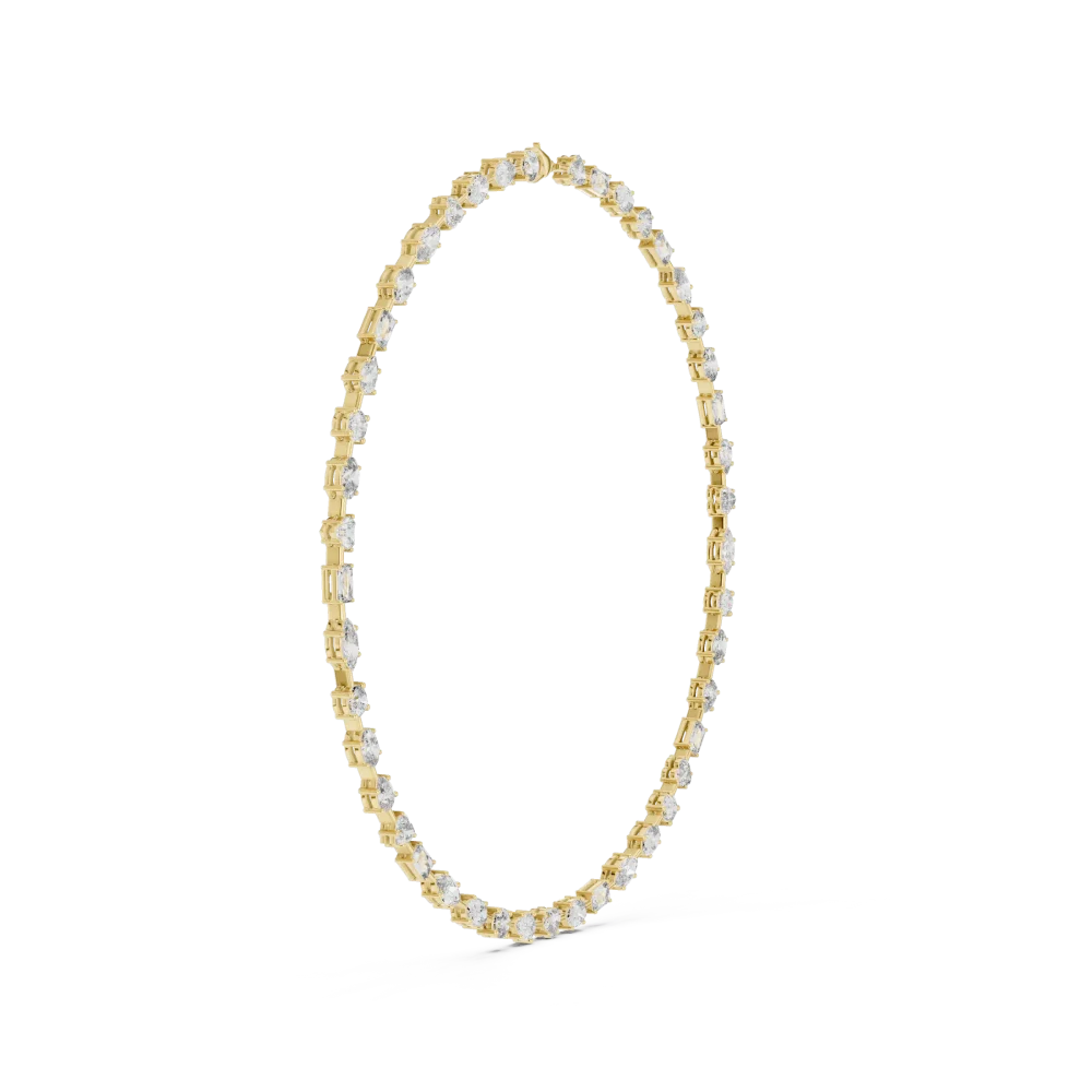 Infinite Radiance Multi-Shape Lab Grown Diamond Tennis Necklace - Image 2