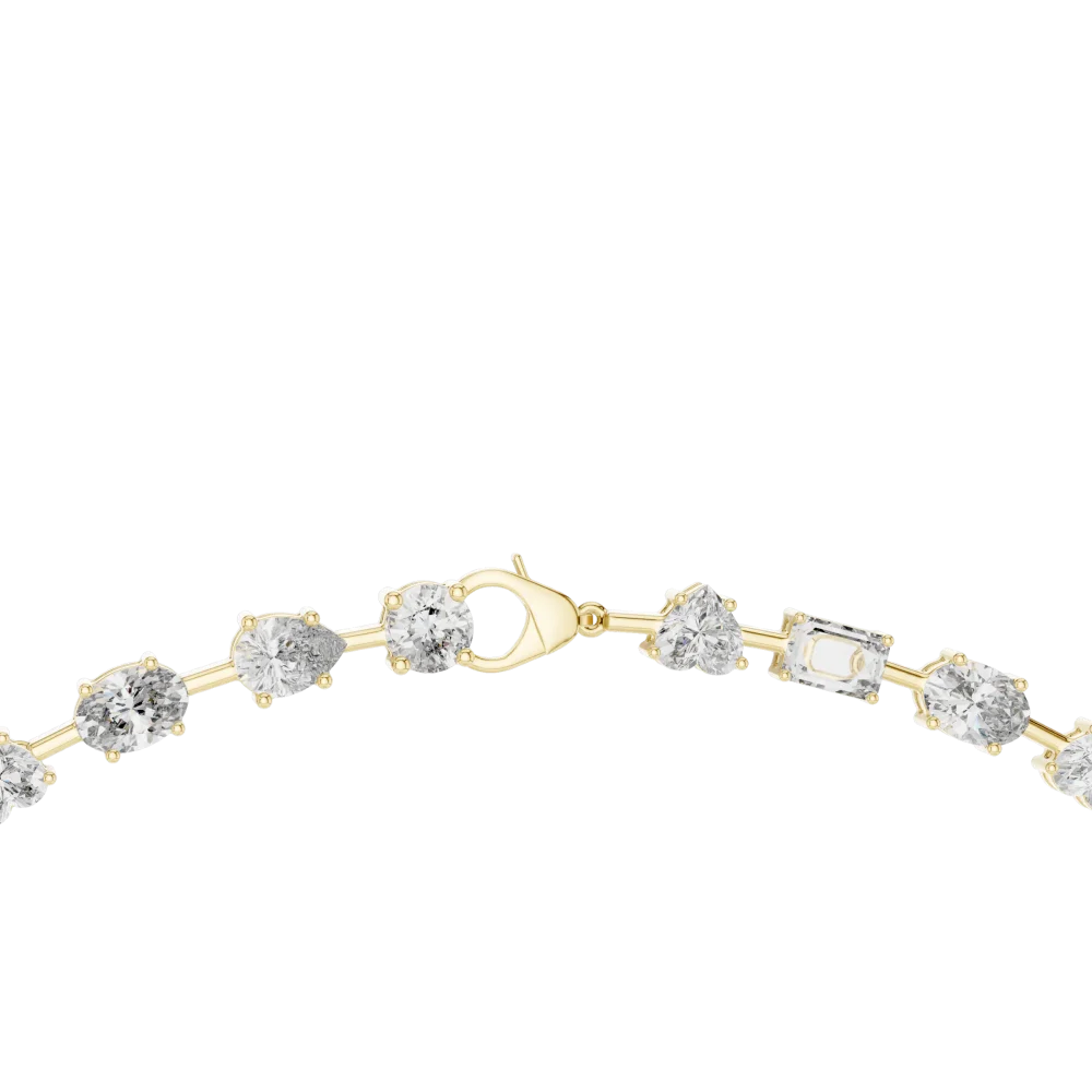 Infinite Radiance Multi-Shape Lab Grown Diamond Tennis Necklace - Image 3