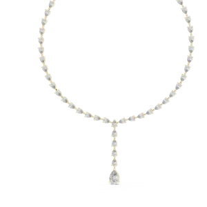 Ethereal Pear Cut Graduated Silhouette Statement Necklace - Image 4