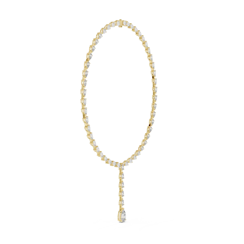 Ethereal Pear Cut Graduated Silhouette Statement Necklace - Image 2