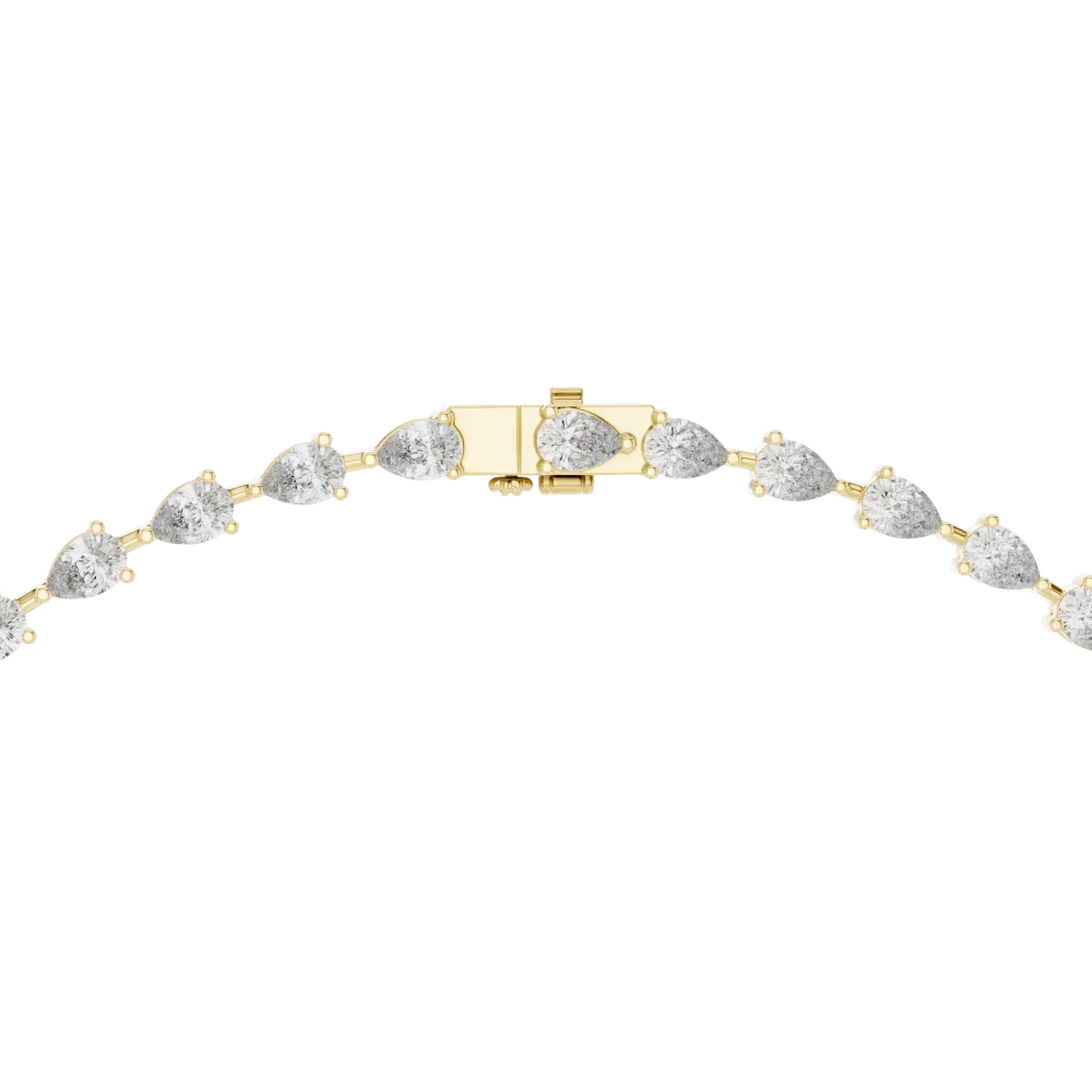 Ethereal Pear Cut Graduated Silhouette Statement Necklace - Image 3