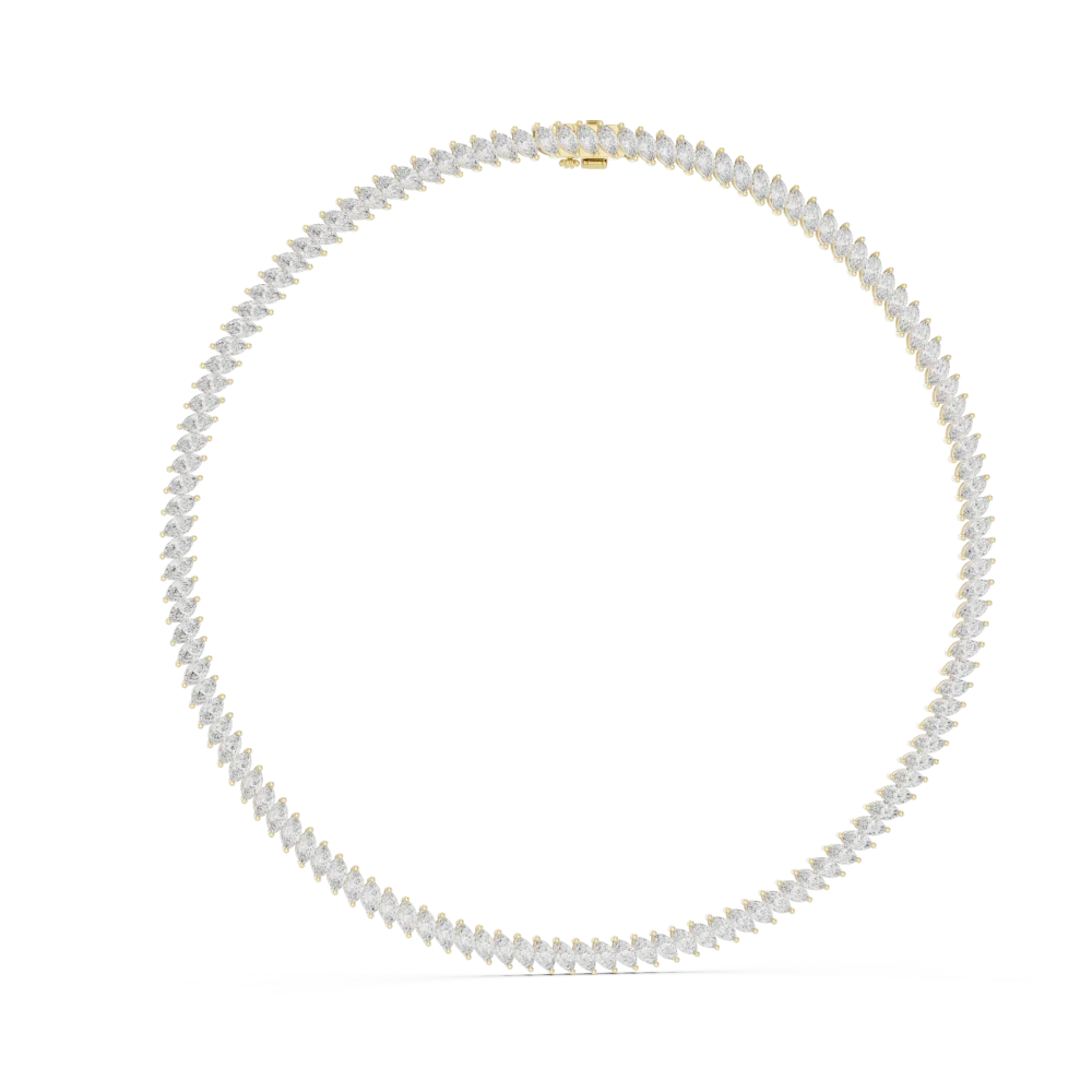 Experience timeless elegance with our Marquise Tennis Necklace. Featuring brilliant lab-grown DIAMEUR diamonds, it is the ultimate luxury essential.