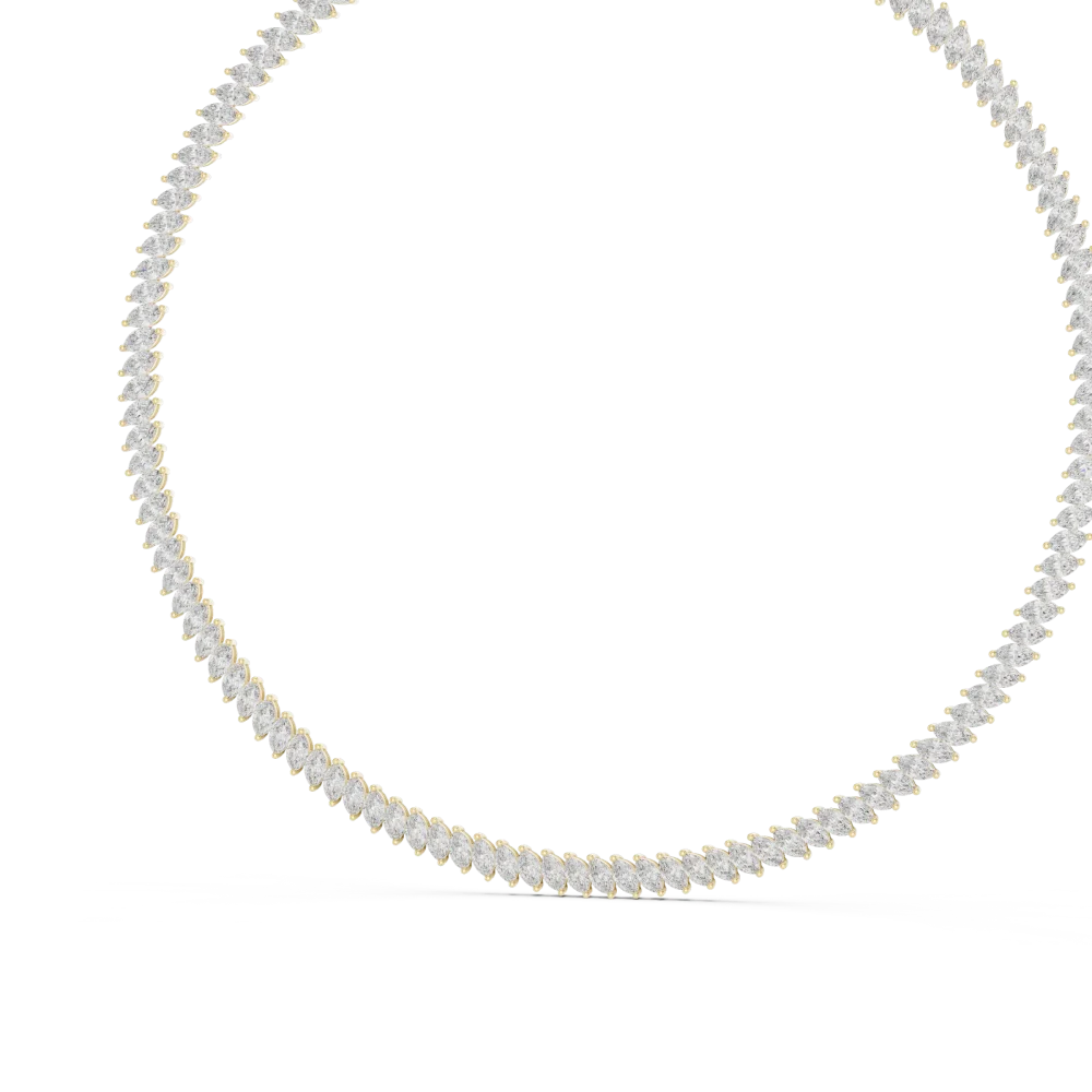 Infinite Marquise Luminary Pavé-Set Tennis Necklace - Image 4