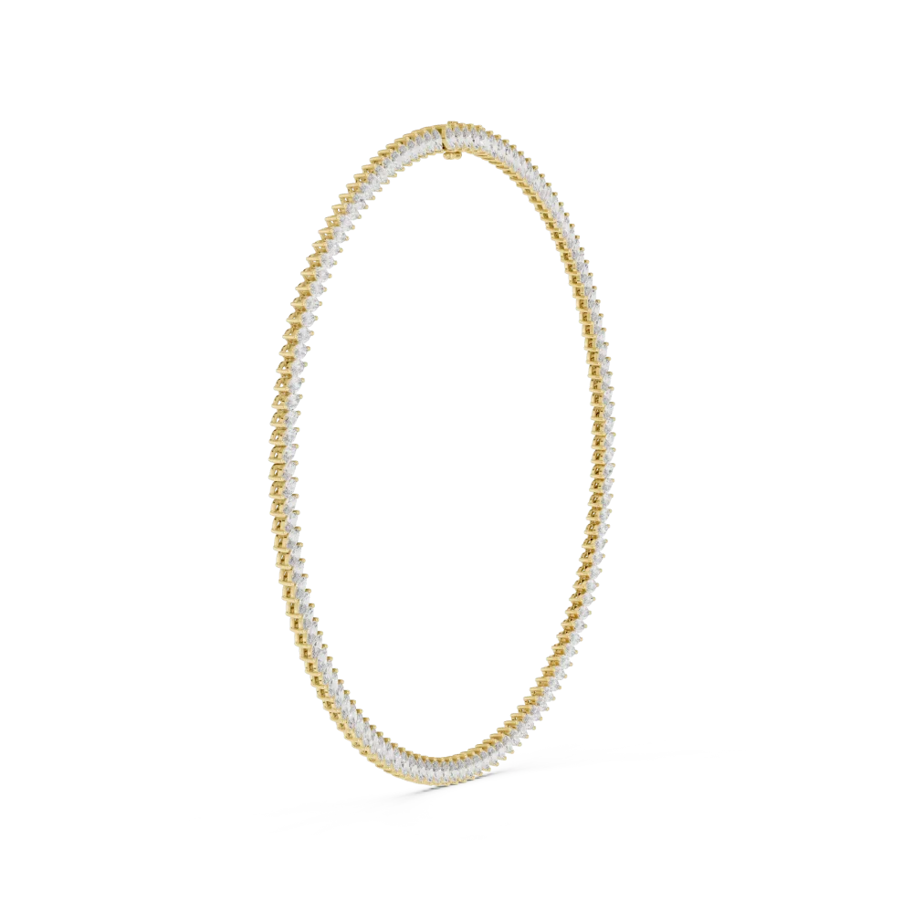 Infinite Marquise Luminary Pavé-Set Tennis Necklace - Image 2