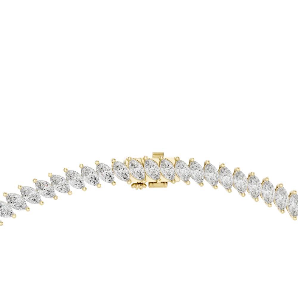 Infinite Marquise Luminary Pavé-Set Tennis Necklace - Image 3