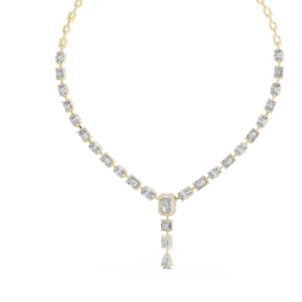 Luminary Multi-Shape Geometric Statement Necklace - Image 4