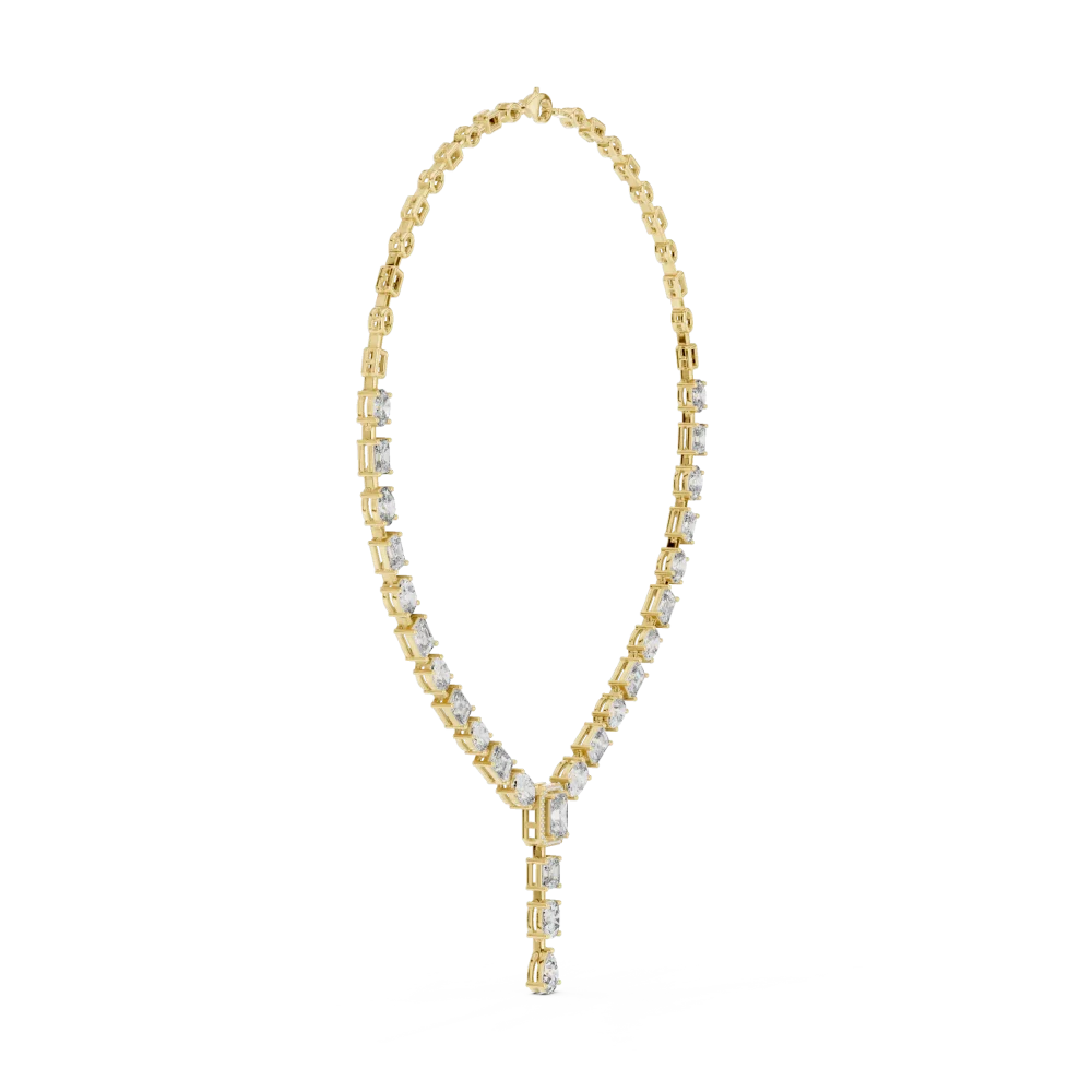 Luminary Multi-Shape Geometric Statement Necklace - Image 2