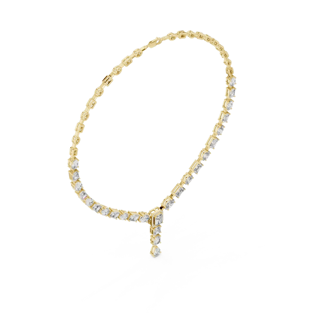 Luminary Multi-Shape Geometric Statement Necklace - Image 4