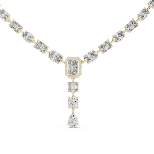 Luminary Multi-Shape Geometric Statement Necklace
