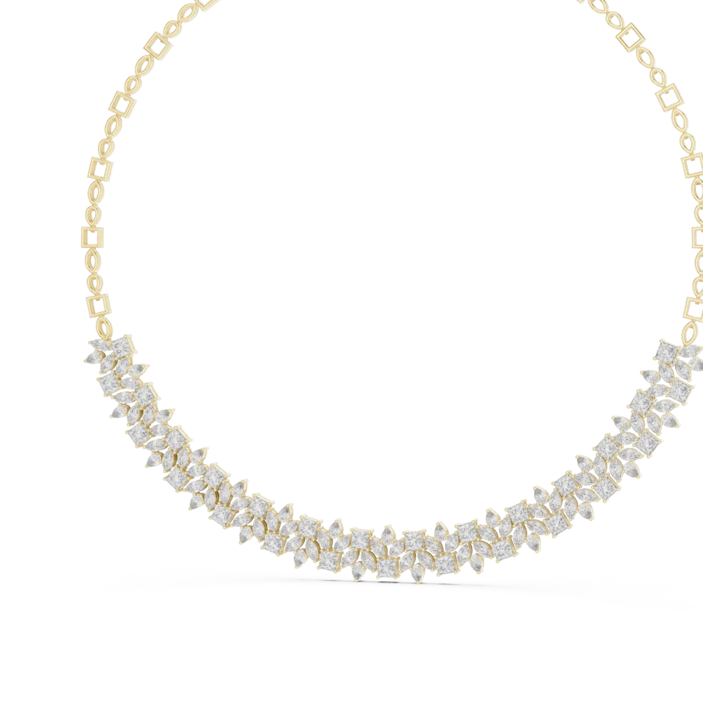Luminary Pear, Princess and Marquise Statement Necklace - Image 4