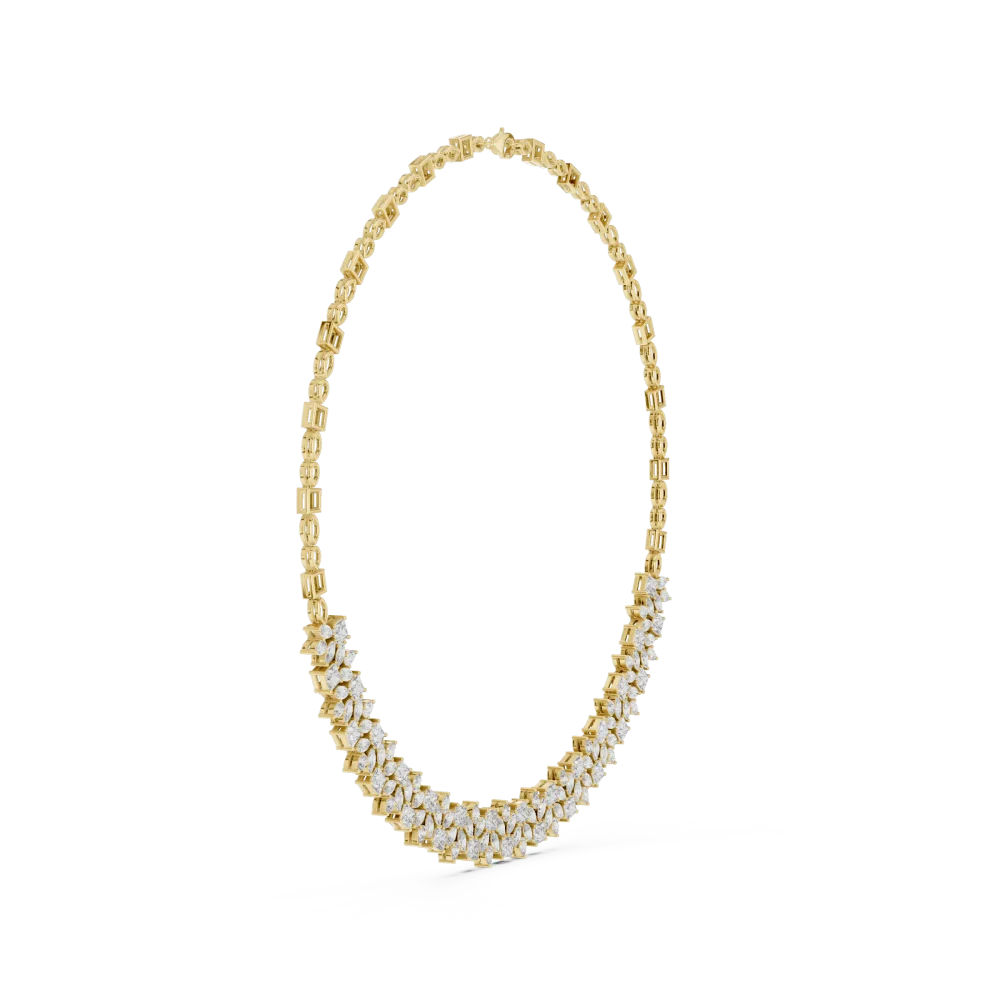 Luminary Pear, Princess and Marquise Statement Necklace - Image 2