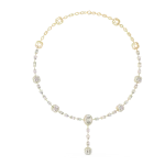 Luminary Geometric Oval and Pear Statement Necklace