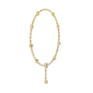 Luminary Geometric Oval and Pear Statement Necklace - Image 2