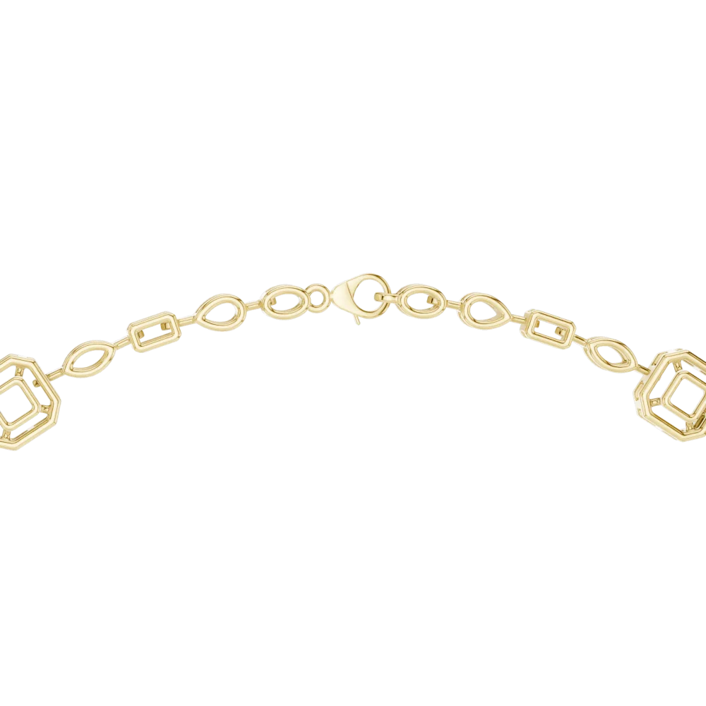 Luminary Geometric Oval and Pear Statement Necklace - Image 3