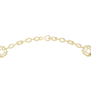 Luminary Geometric Oval and Pear Statement Necklace - Image 3