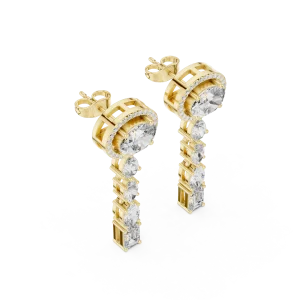 Ethereal Luminary Multi-Shape Graduated Drop Earrings