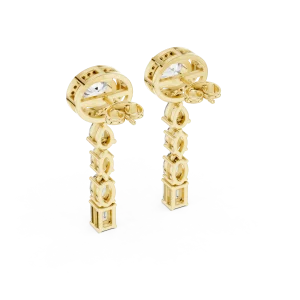 Ethereal Luminary Multi-Shape Graduated Drop Earrings - Image 3