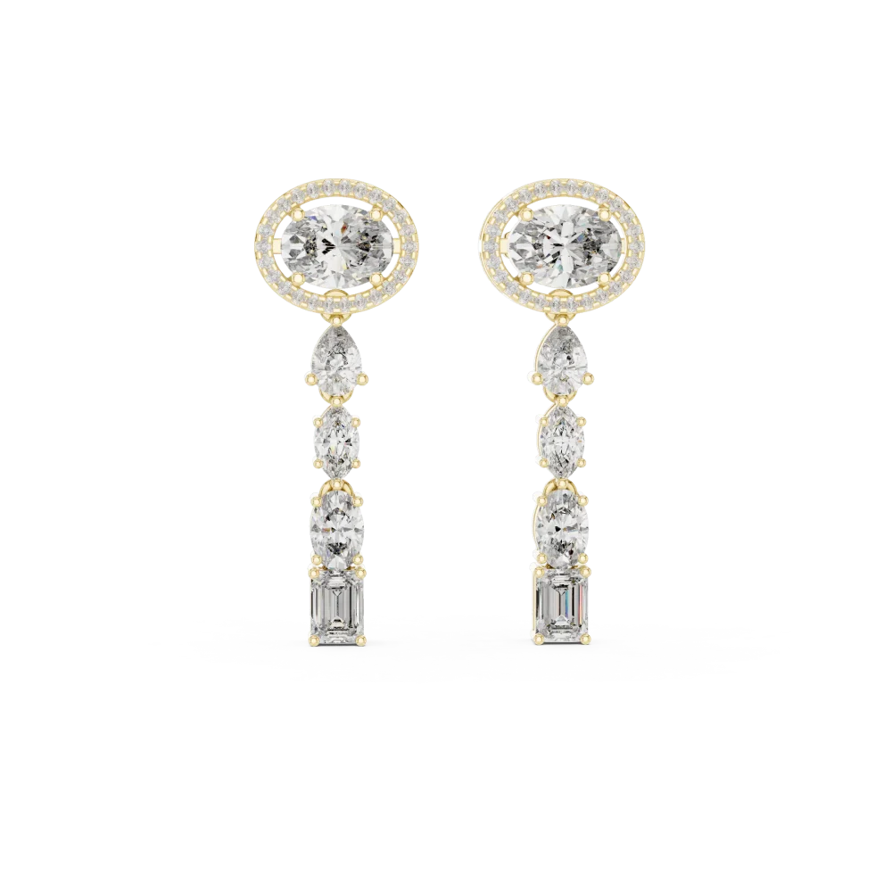 Ethereal Luminary Multi-Shape Graduated Drop Earrings - Image 2