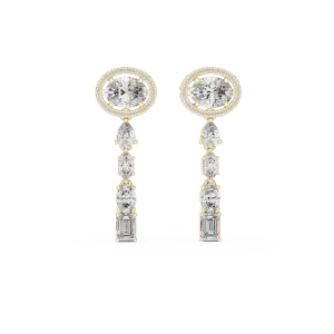 Ethereal Luminary Multi-Shape Graduated Drop Earrings - Image 2