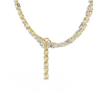 Ethereal Luminary Oval and Emerald Cut Statement Necklace - Image 2