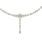 Ethereal Luminary Oval and Emerald Cut Statement Necklace