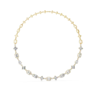 Luminary Geometric Multi-Shape Diamond Statement Necklace