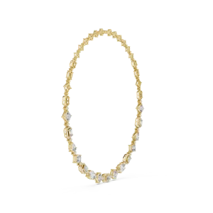 Luminary Geometric Multi-Shape Diamond Statement Necklace - Image 2