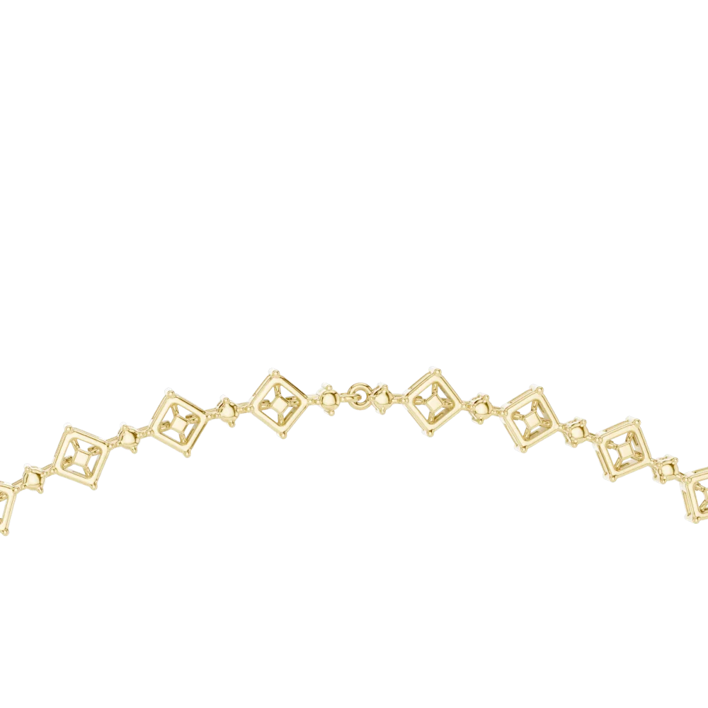 Luminary Geometric Multi-Shape Diamond Statement Necklace - Image 3