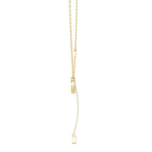Luminary Baguette and Round Pavé Heart Y-Drop Necklace - Image 3