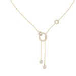 Luminary Round and Oval Geometric Lariat Necklace