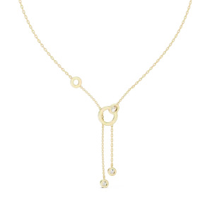 Luminary Round and Oval Geometric Lariat Necklace - Image 4