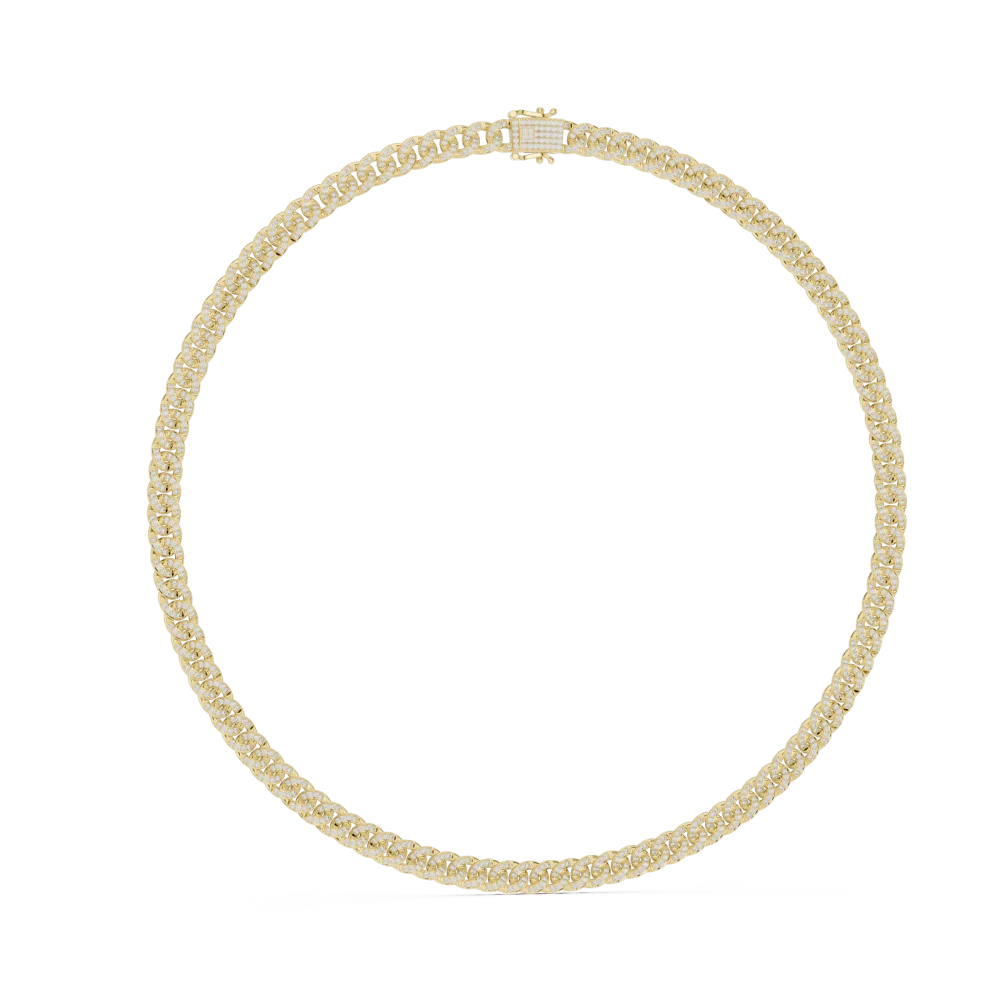 Discover the radiant brilliance of our pavé-set DIAMEUR diamond chain necklace. A modern classic statement piece for those who demand sustainable luxury.