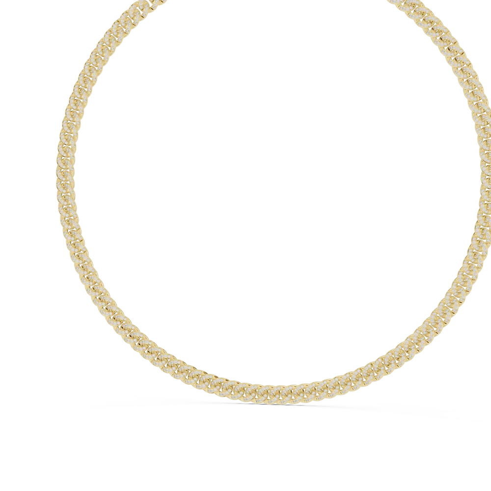Luminary Pavé-Set Round Brilliant Statement Chain Necklace - Image 4